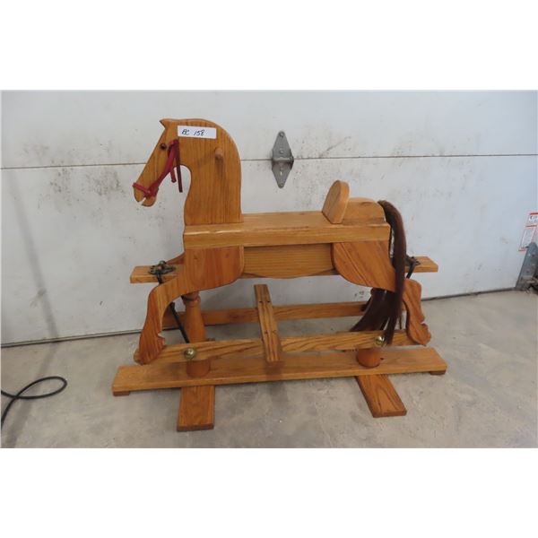 Oak Glider Horse 32x42x16