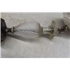 Image 8 : Vintage Light Fixture and 2 Glass Shades 