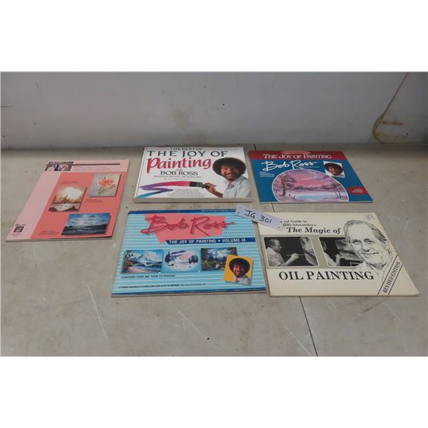 3 Books on The Joy Of Painting With Bob Ross and Books