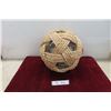 Image 1 : Heavy Glass Ball Ornament 39 Inches in Diameter Covered with Rope