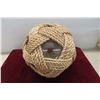 Image 2 : Heavy Glass Ball Ornament 39 Inches in Diameter Covered with Rope