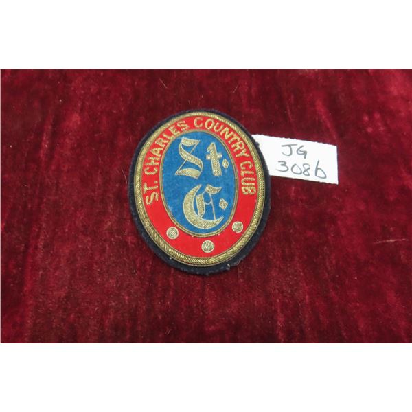 Vintage Embroidered St. Charles Country Club Patch. Measures 3x4 Inches