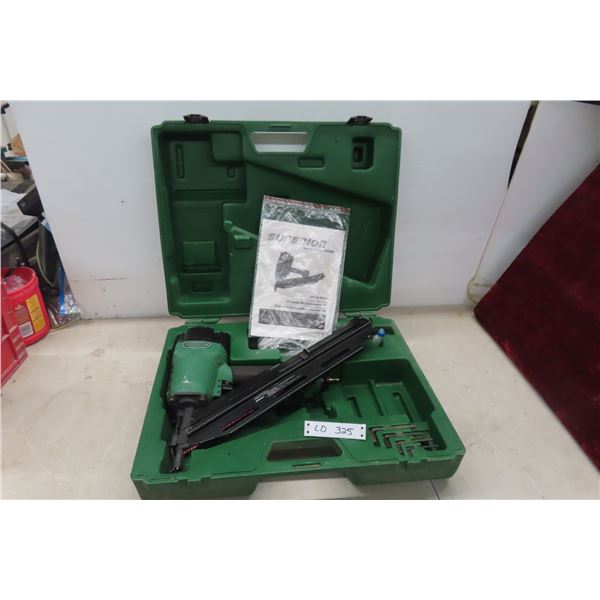 Superior 34 Framing Nailer with Goggles manual and Case