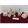Image 1 : 6 Dresdin Figurines Largest Piece 6 3/4x7x3 1/2