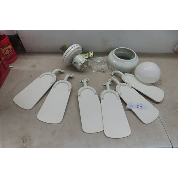 Ceiling Fan with Light Blade Length 13''