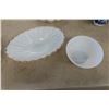 Image 3 : 6 Pieces Milk Glass Serving ware Includes 2 Pieces Fire King 