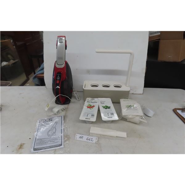 Smart Garden and B and D Cordless Hand Vac