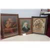 Image 1 : 2 Framed Pictures Largest 25x19 and Framed Petit Point 23x19