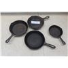 4 Cast Iron Fry Pans