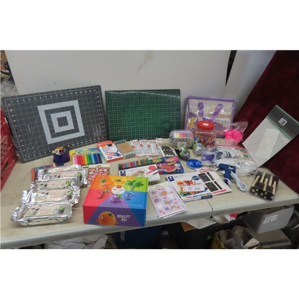 Arts and Craft Supplies Modeling Clay, Pencil Crayons, Markers, Stickers, Beads