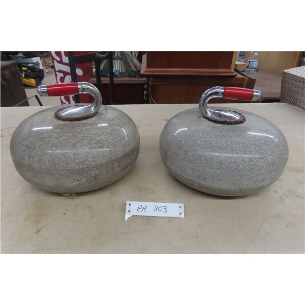 2 Vintage Curling Rocks