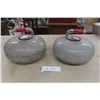 Image 1 : 2 Vintage Curling Rocks