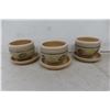 Image 3 : 7 Ceramic Flower Pots and Matching Saucer 