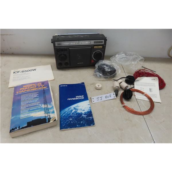 Short Wave Radio Sony FM/SW/M5 5 Band Radio Receiver ICF-6500W