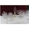 Image 5 : Crystal Cut Glass Serving Ware Salt Pepper Shakers,