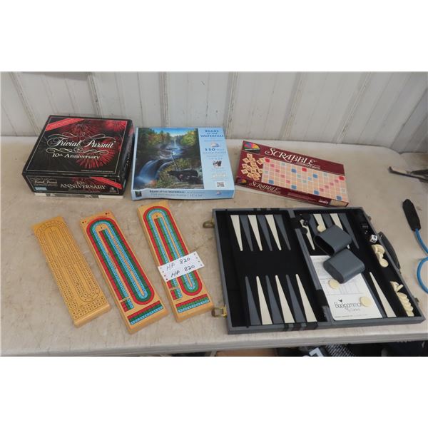 Crib Boards, Trivial Pursuit, Backgammon and Scrabble
