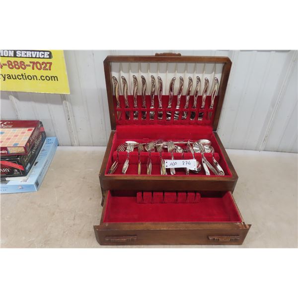 Silverware and Chest 66 Pieces