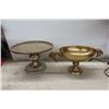 Image 3 : Table Lamp 23''Hm Candelabra, Brass Candy Bowl