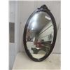 Image 2 : Oval Antique Wood Framed Beveled Mirror 35t"x 20" 