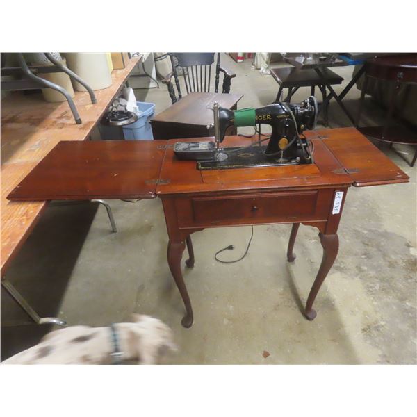 Singer Cabinet Electric Sewing Machine 