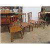 4 Wood Kitchen Chairs 