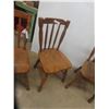 Image 3 : 4 Wood Kitchen Chairs 