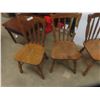 Image 4 : 4 Wood Kitchen Chairs 