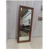 Wood Framed Beveled Mirror 16"x42" 