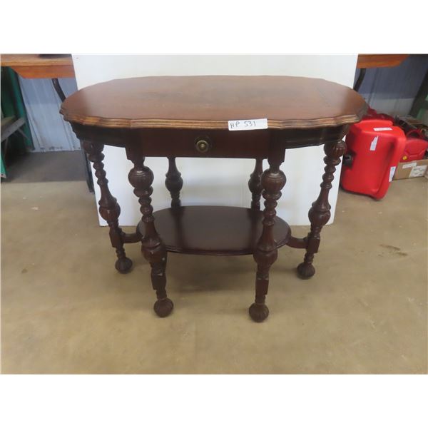 Walnut Stand with Drawer 24 x20 x34  