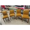 Image 1 : 4 Vintage Chairs in Mustard Brown 