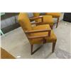 Image 5 : 4 Vintage Chairs in Mustard Brown 