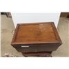 Image 2 : Tea Wagon Walnut with Drop Leaf + Removable Top Tray 