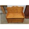 Image 1 : Pine Bench 33" Wide with Under Seat Storage 