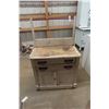 Image 1 : Painted Wash Stand with Towel Rack 29"x32"x17" Plus Rack 21" x30" 