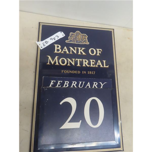 Vintage Bank OF Montreal Number Calender 