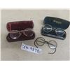 Image 1 : 3 Vintage Eye Glasses, 2 with Cases 