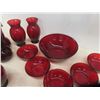 Image 4 : 15x Ruby Glasses , Bowls, Vases