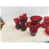 Image 6 : 15x Ruby Glasses , Bowls, Vases