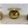 Image 3 : 3 x Brass Spittoons 