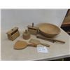 Image 1 : Primitive 3 Butter Molds , 2 Paddles, Bread Knife +