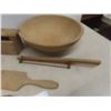 Image 4 : Primitive 3 Butter Molds , 2 Paddles, Bread Knife +