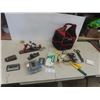 Image 1 : Huskey Tool Bag, 2 Wood Planers, Electric Dimmer Switch, Odd Tools 