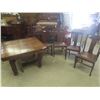 Image 1 : Antique Table - 5 Legs 4 Chairs 28"x42"x42"