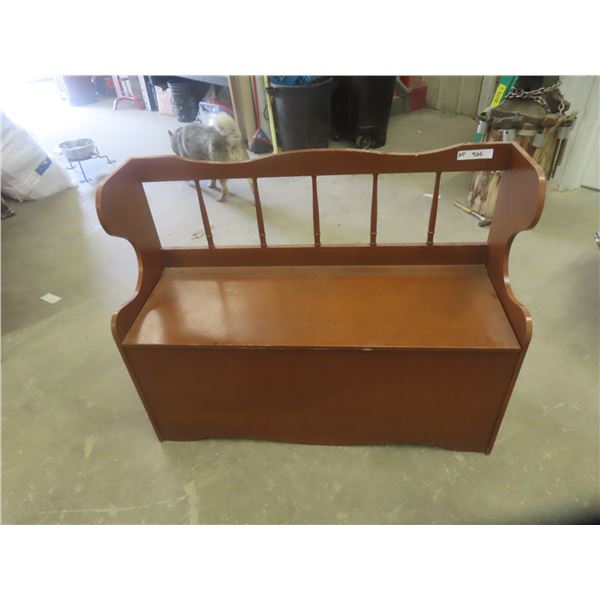 Wood Entrance Bench with Storage Underneath 42" Wide 