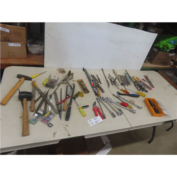 Drill Bits, Wrench, Files, Hammer, Bit Ends 