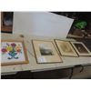Image 1 : 4x Framed Picture Photo Embroidered Largest 20"x16 1/2 
