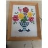 Image 2 : 4x Framed Picture Photo Embroidered Largest 20"x16 1/2 