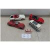Image 1 : 3 Die Cast VW Bus Mercedes, Honda and Vintage Hubley Tow Truck