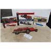 Image 1 : 6 Collector Car Boxes Empty, Wall Plaque, Has Crack on Front Grill