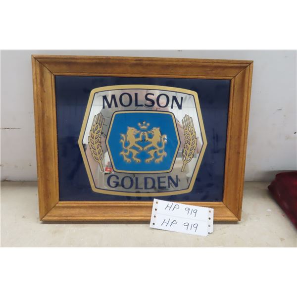 Molson Golden Mirrored Sign 11x14